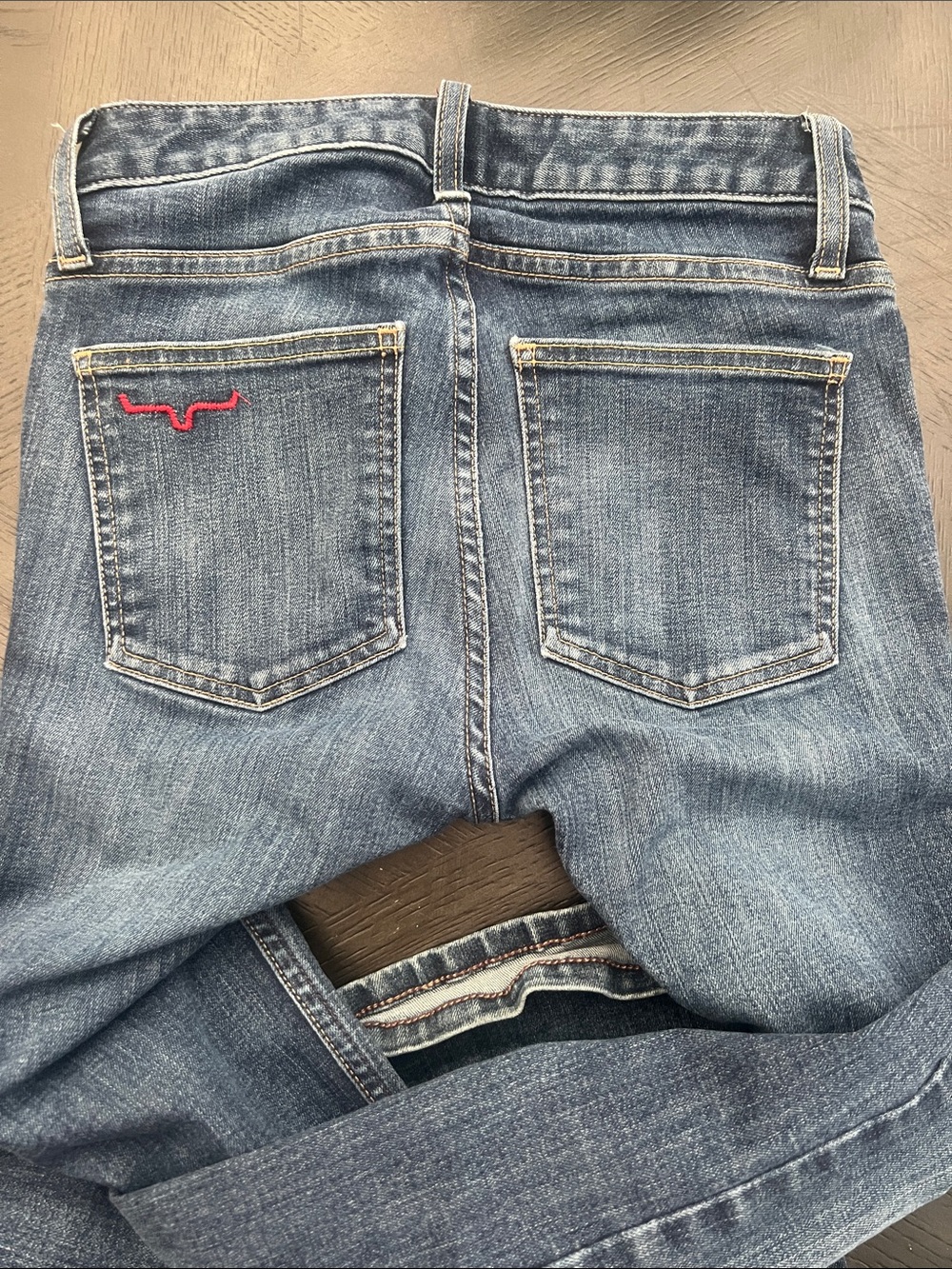 Kimes Ranch Chloe Jeans - Embroidered Waistband and red pocket logo. - Picture 4 of 7